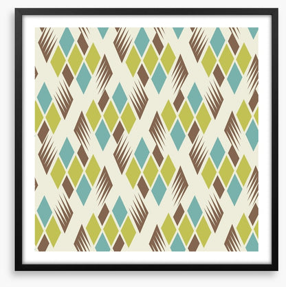 Retro diamonds green