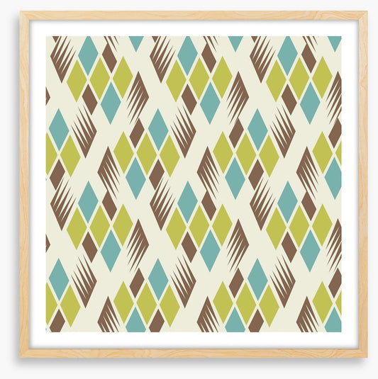 Retro diamonds green