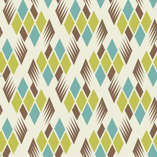 Retro diamonds green