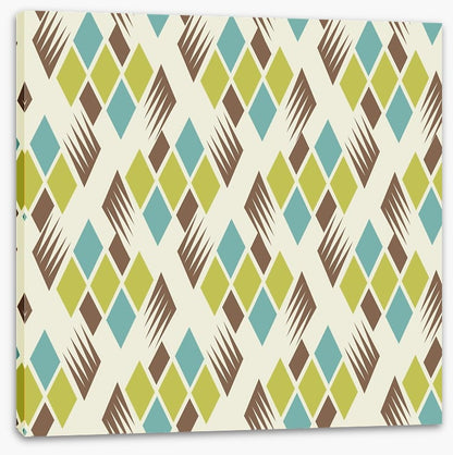 Retro diamonds green