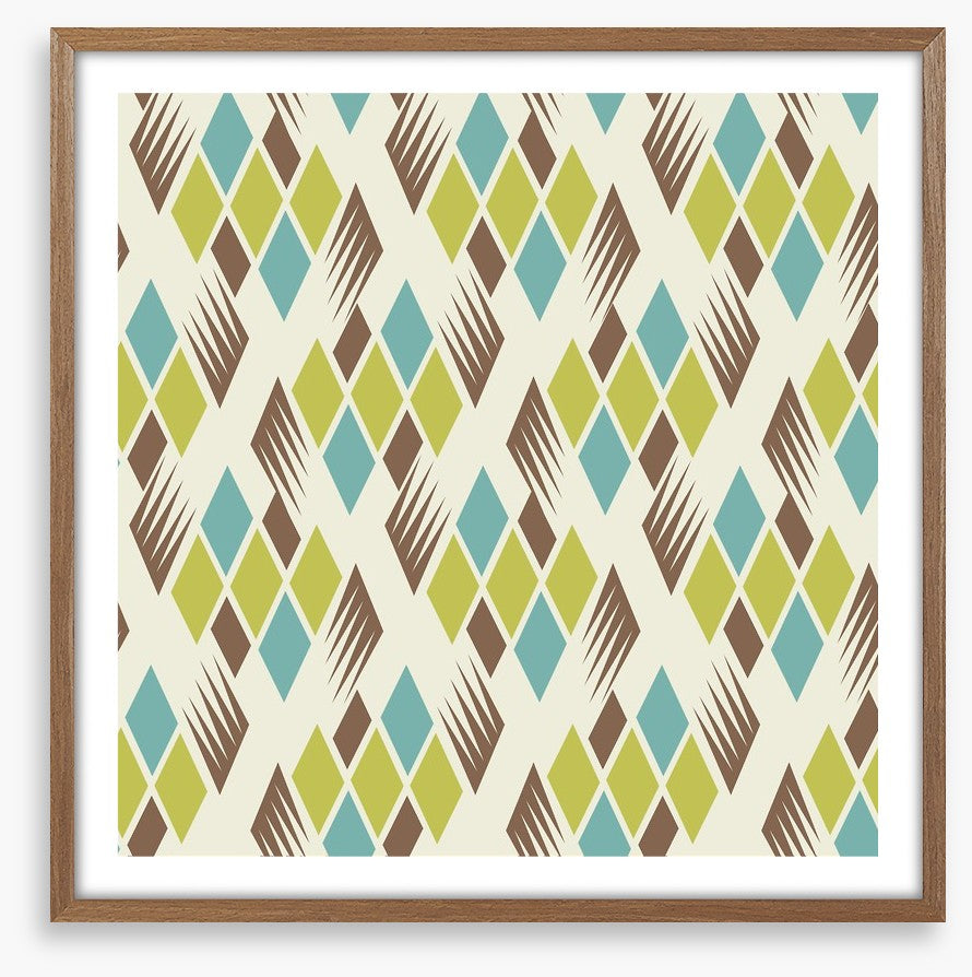 Retro diamonds green