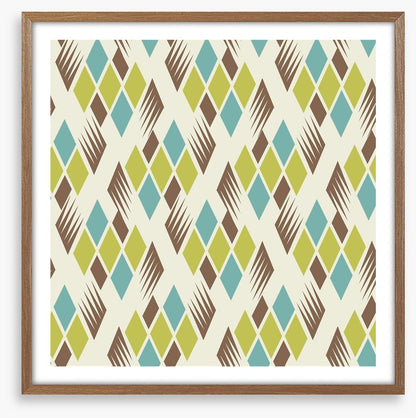 Retro diamonds green