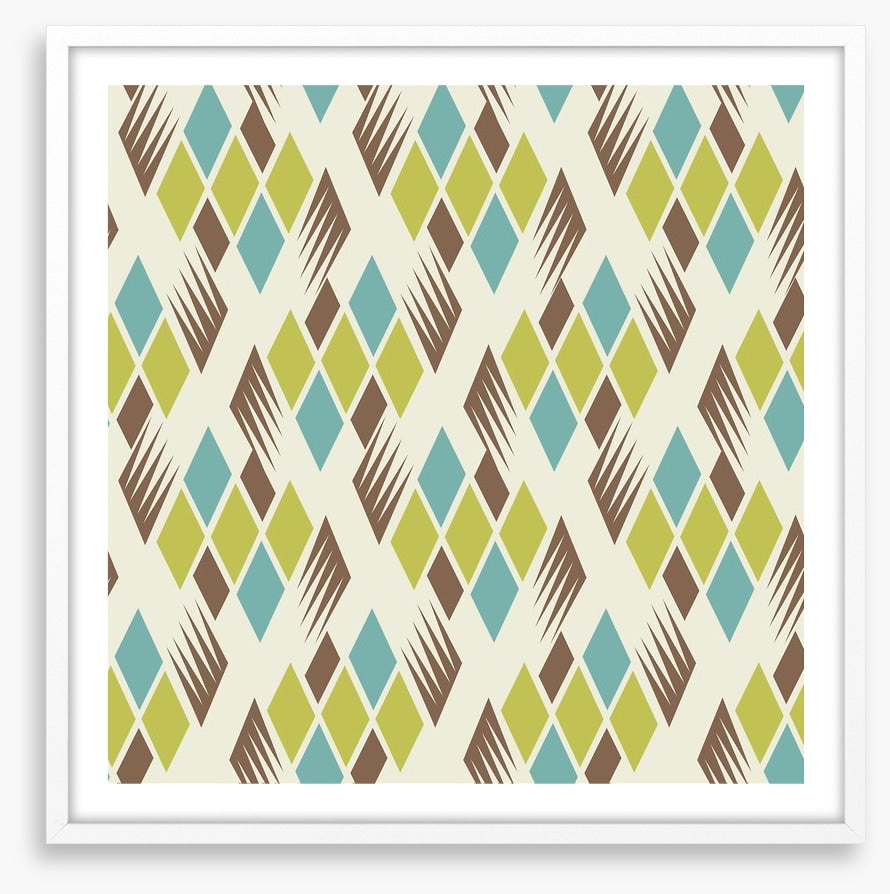 Retro diamonds green
