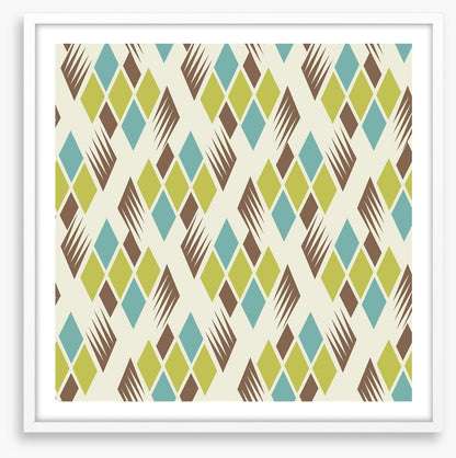 Retro diamonds green
