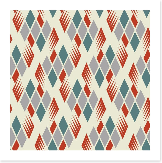 Retro diamonds red
