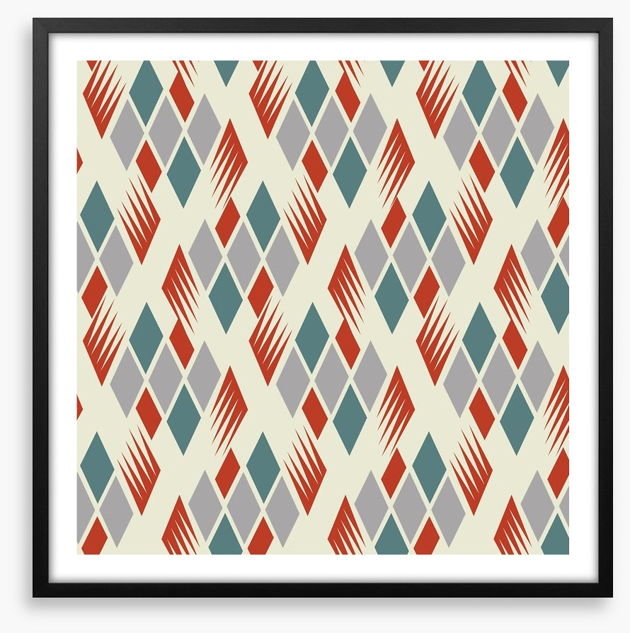 Retro diamonds red