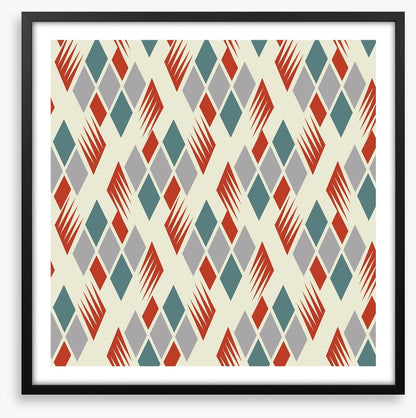 Retro diamonds red