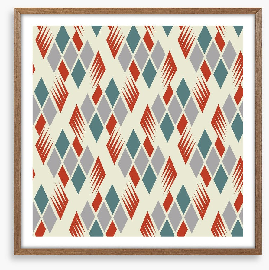 Retro diamonds red