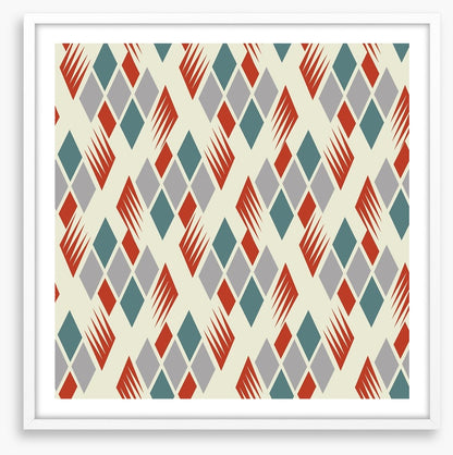 Retro diamonds red