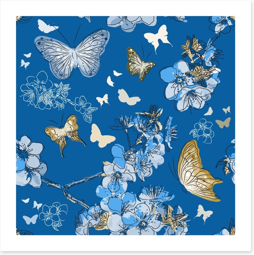Golden butterflies