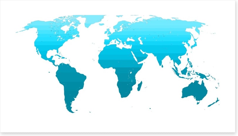 Blue gradient world