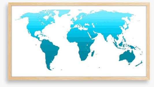 Blue gradient world