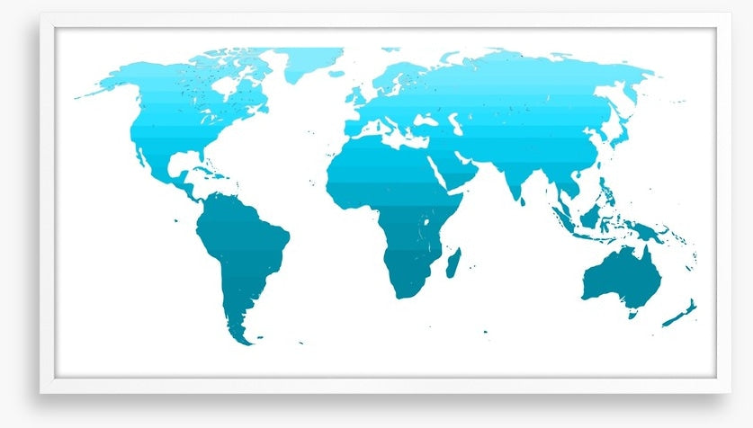 Blue gradient world