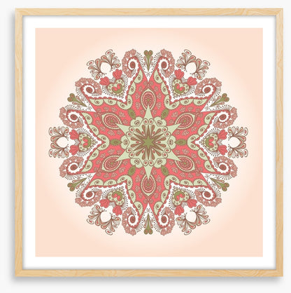 Mint peach mandala