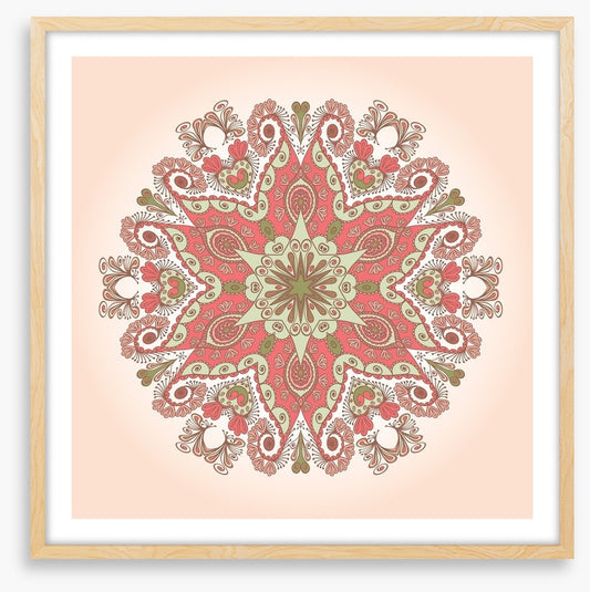 Mint peach mandala