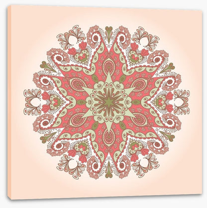 Mint peach mandala