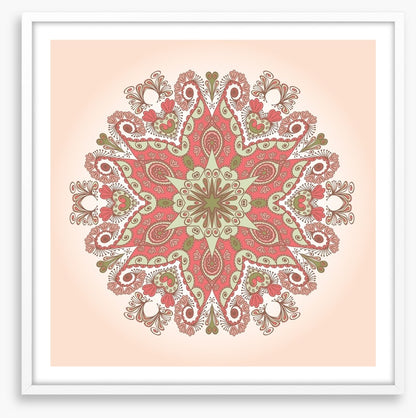 Mint peach mandala