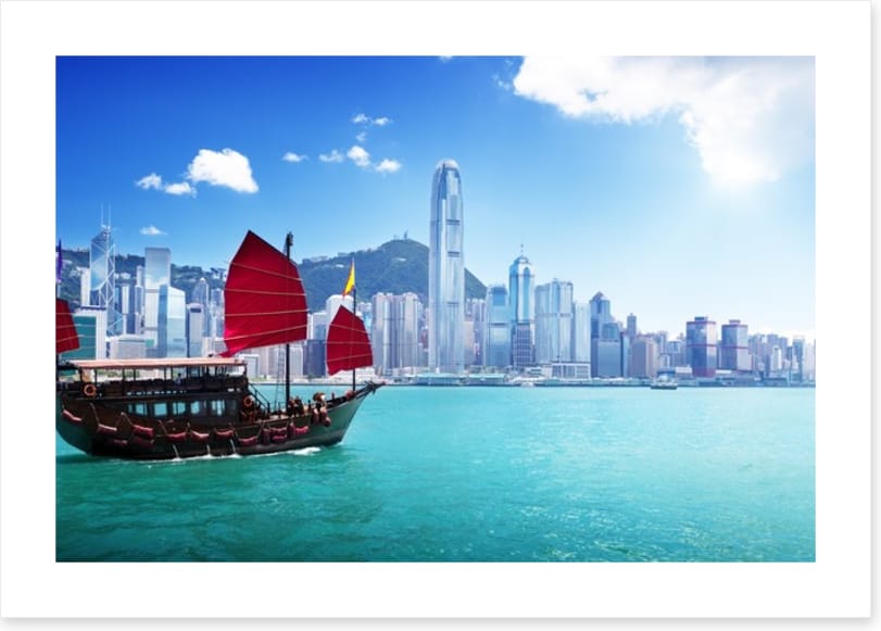 Traditional junk ship, Hong Kong