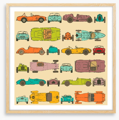 Retro racing cars