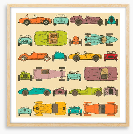 Retro racing cars