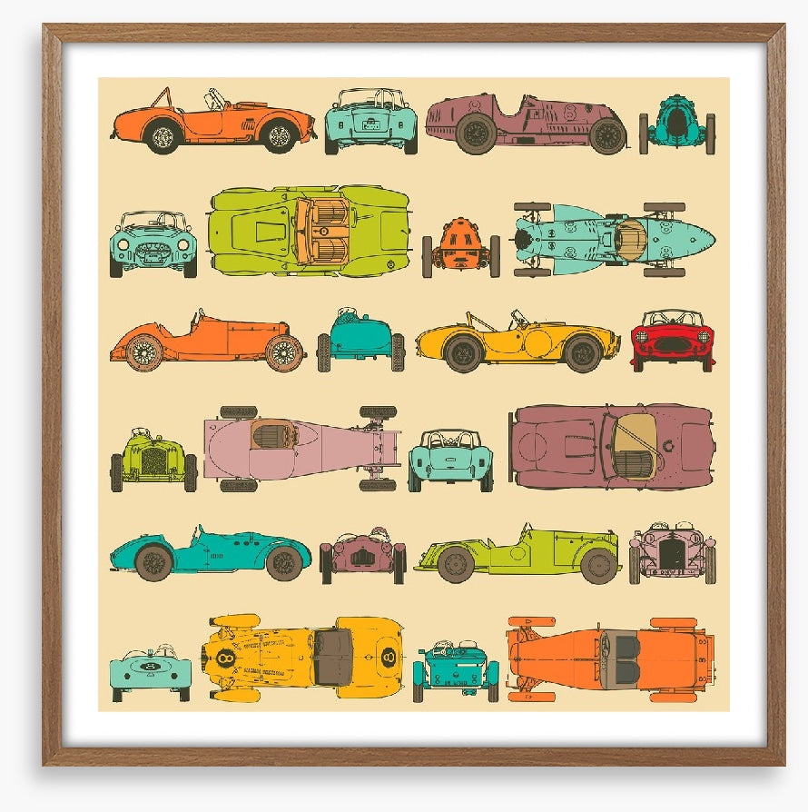 Retro racing cars