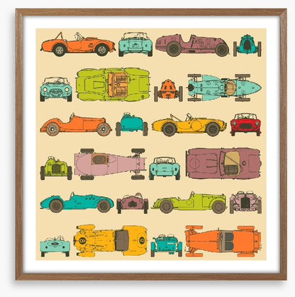 Retro racing cars