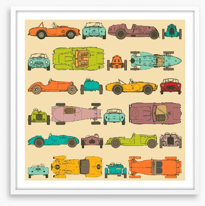 Retro racing cars