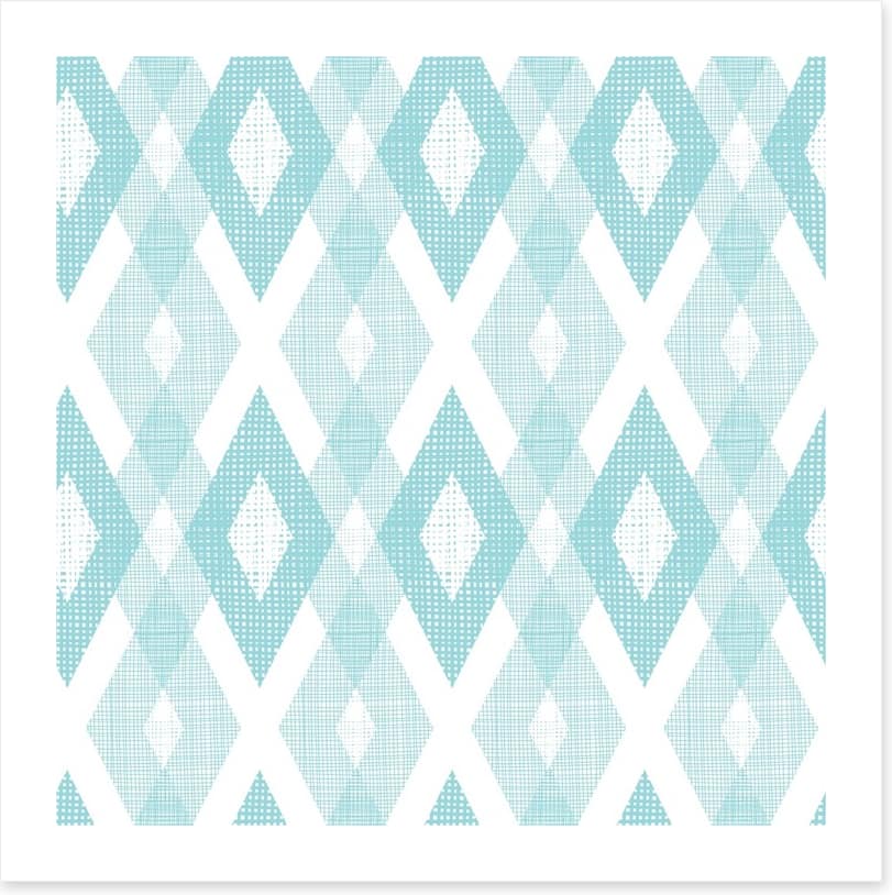 Soft blue diamonds