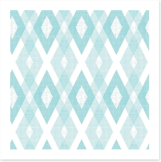 Soft blue diamonds