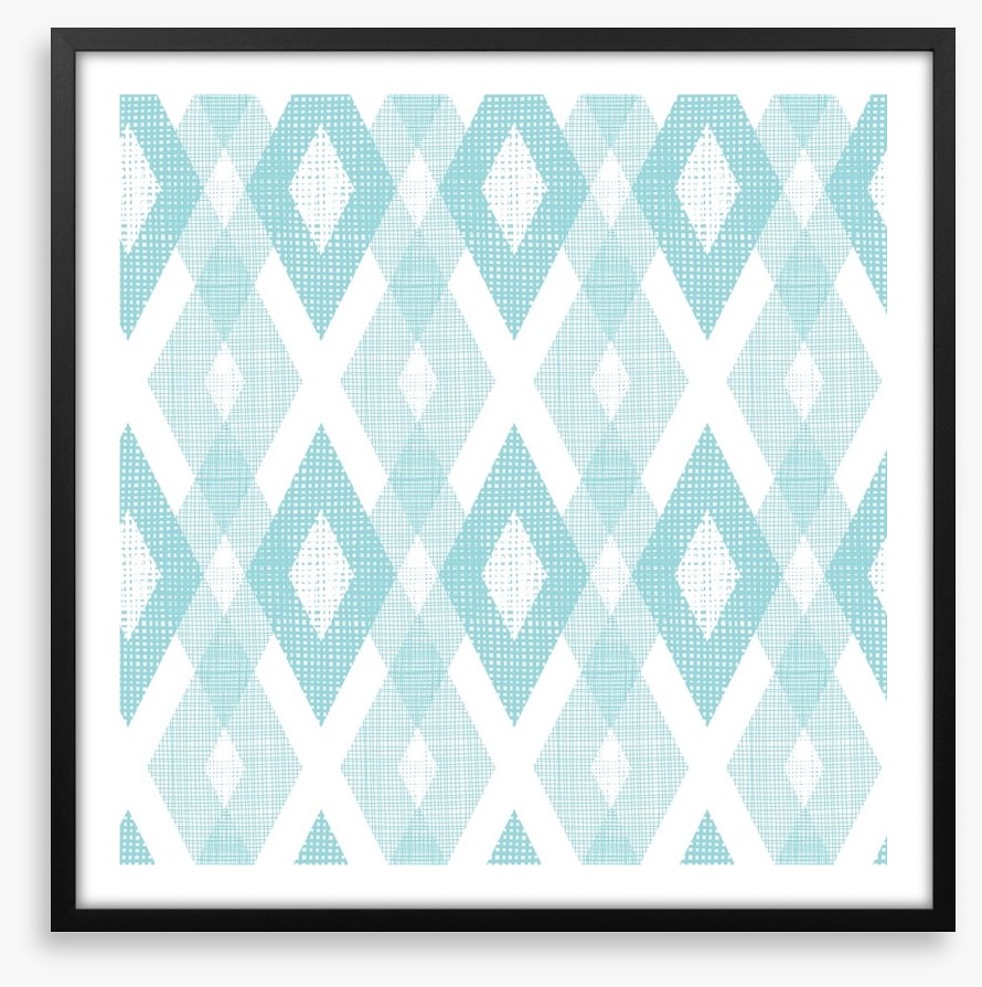 Soft blue diamonds