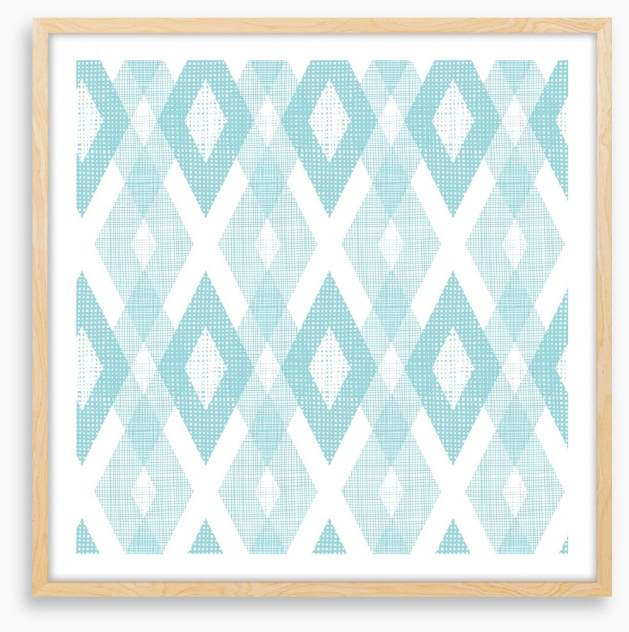 Soft blue diamonds