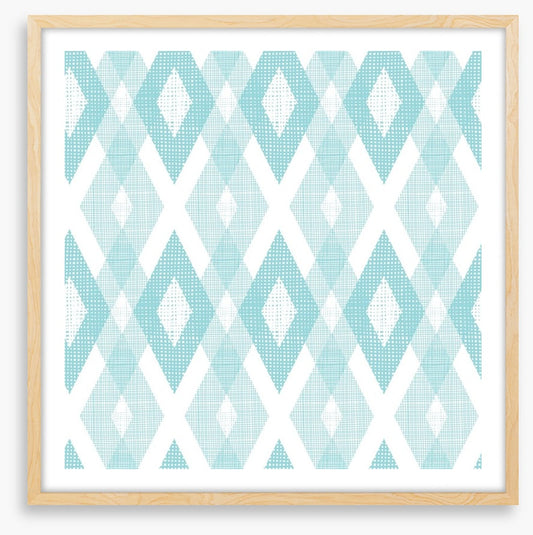 Soft blue diamonds