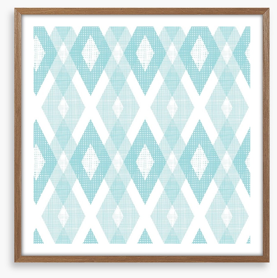 Soft blue diamonds