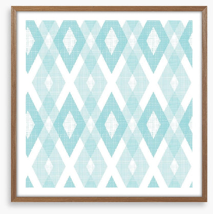 Soft blue diamonds