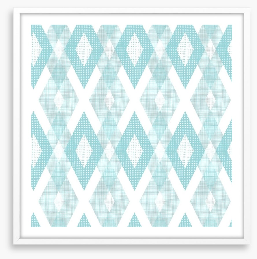 Soft blue diamonds