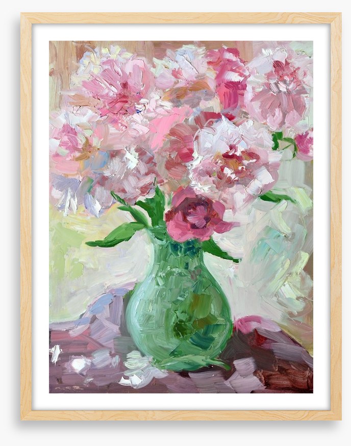 Pink peonies in a vase