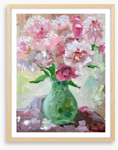 Pink peonies in a vase