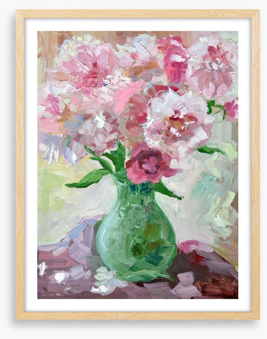 Pink peonies in a vase