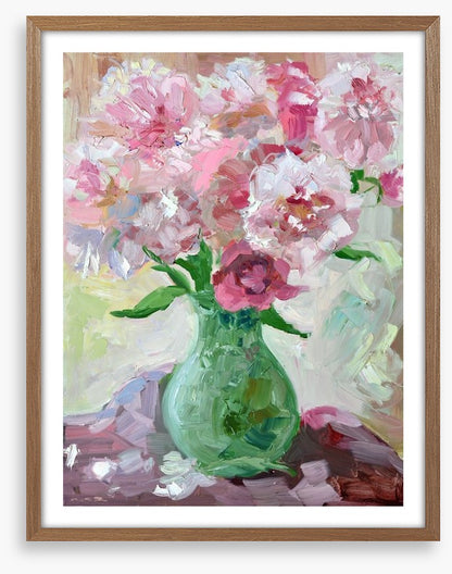 Pink peonies in a vase
