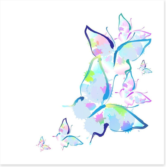 Butterfly splashes