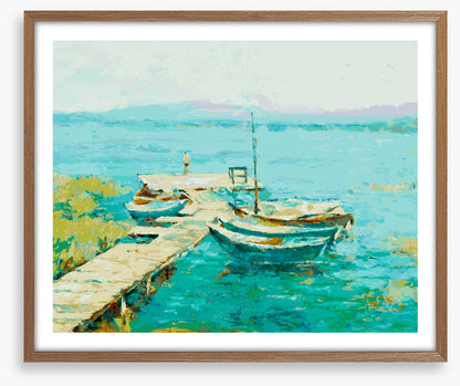 Blue lake boats