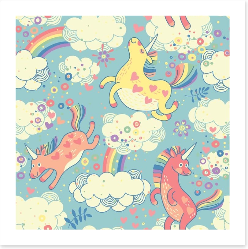 Rainbow unicorns