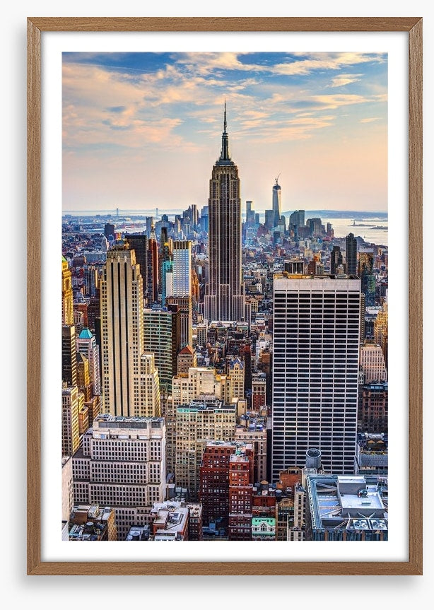 New York City at dusk