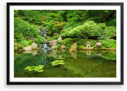 Zen garden in Spring