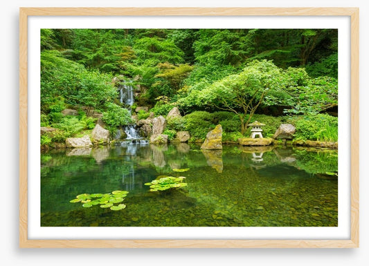 Zen garden in Spring