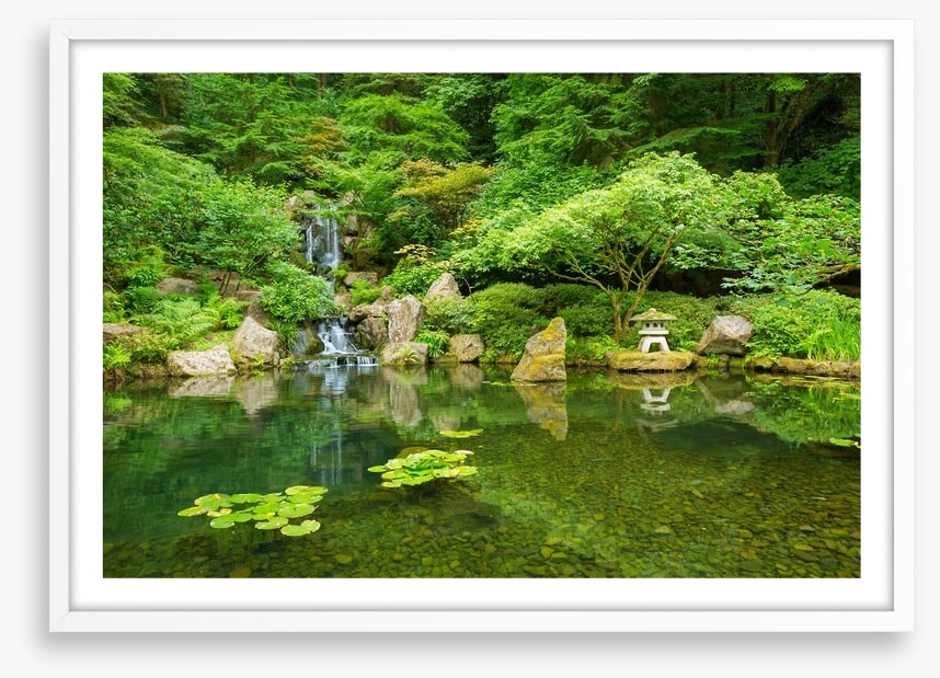 Zen garden in Spring