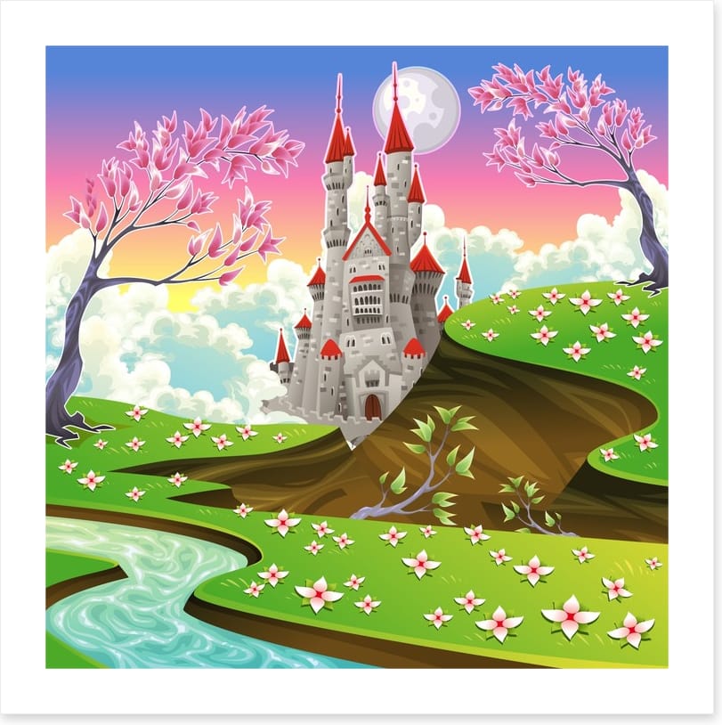 Spring blossom castle