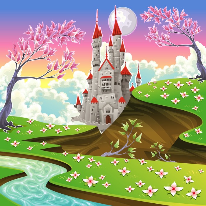 Spring blossom castle