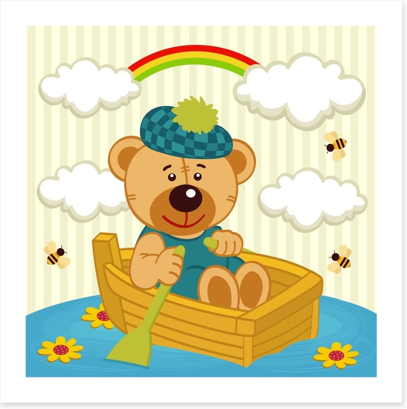 Bear in a boat