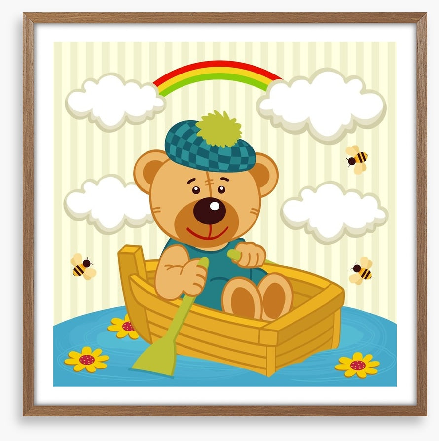 Bear in a boat